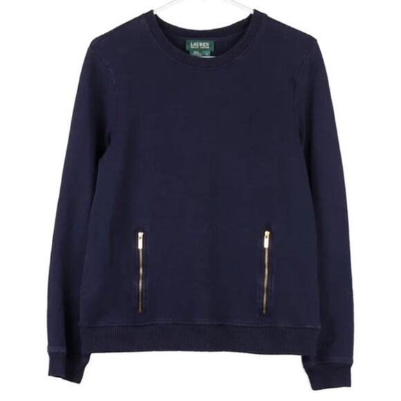 Ralph Lauren LRL Vintage Blue Pullover Sweater w/ Kangaroo Pocket L - Picture 1 of 10